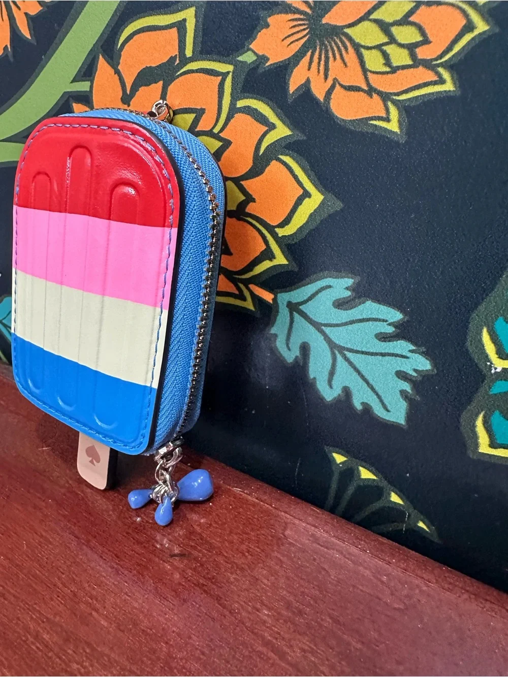 Kate Spade Popsicle Ice Pop Novelty Coin Purse Keychain